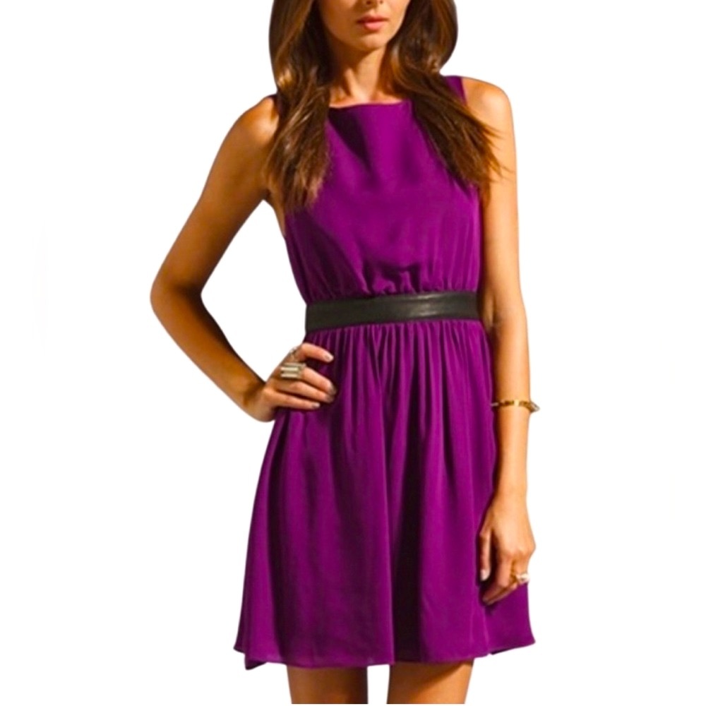 Alice + Olivia Nell silk mini dress